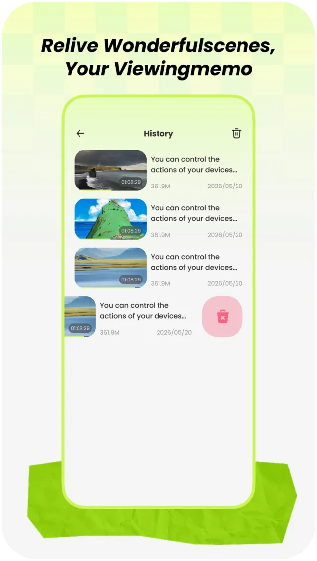 Review and manage your video history